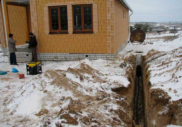 Прокладка водопровода Устройство водопровода